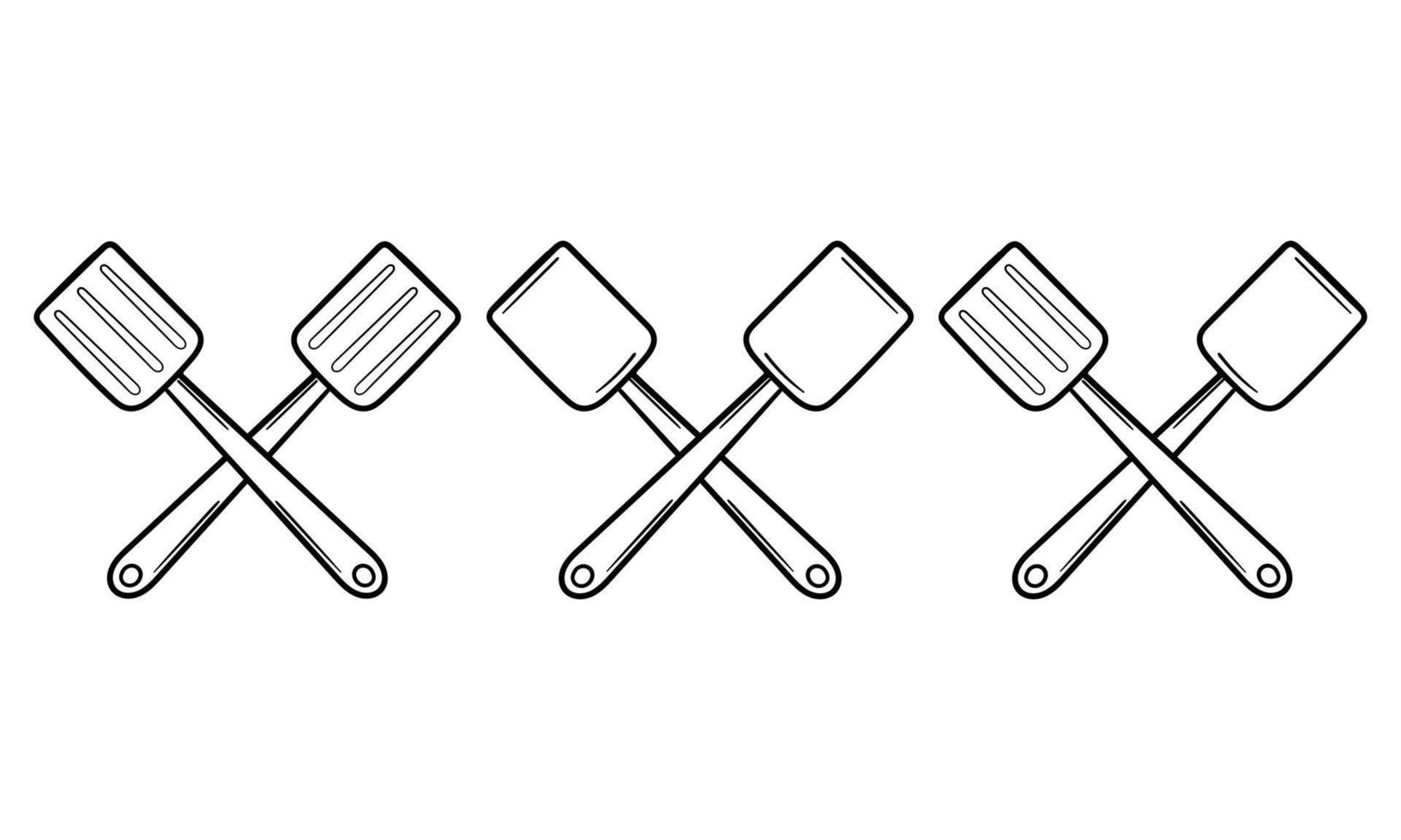 spatula hand drawn illustration vector