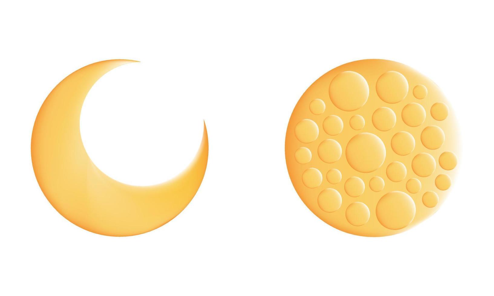 illustration of the moon with mesh technique vector