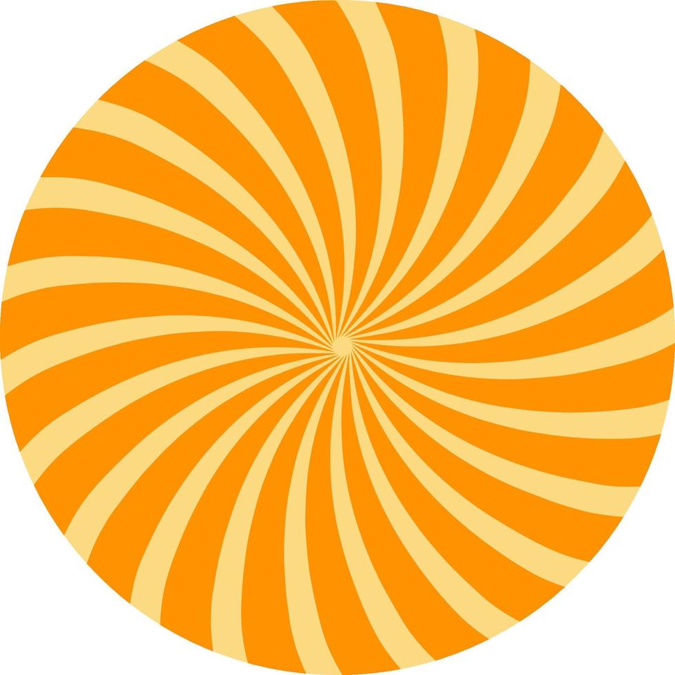 Retro Orange Sun Brust Horizontal vector