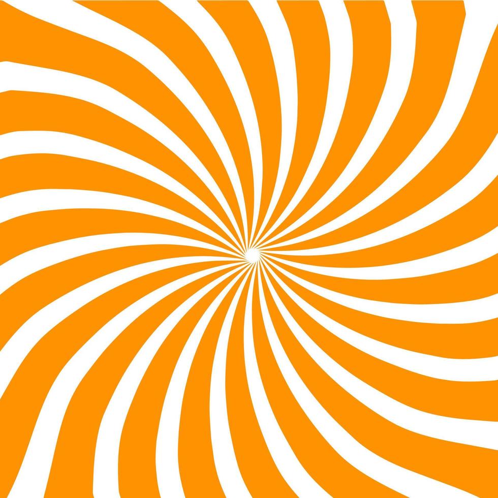 Retro Orange Sun Brust Horizontal vector