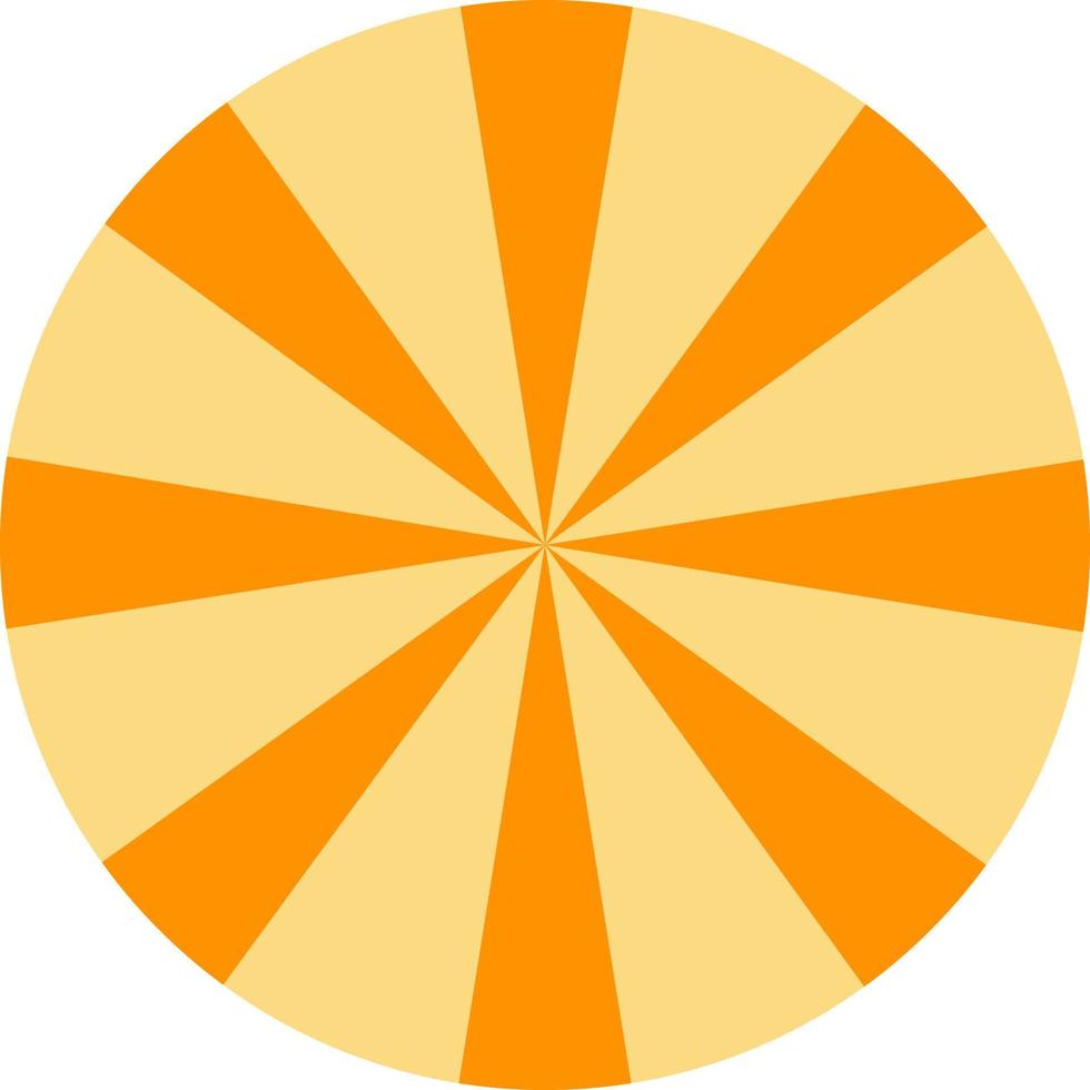 Retro Orange Sun Brust Horizontal vector