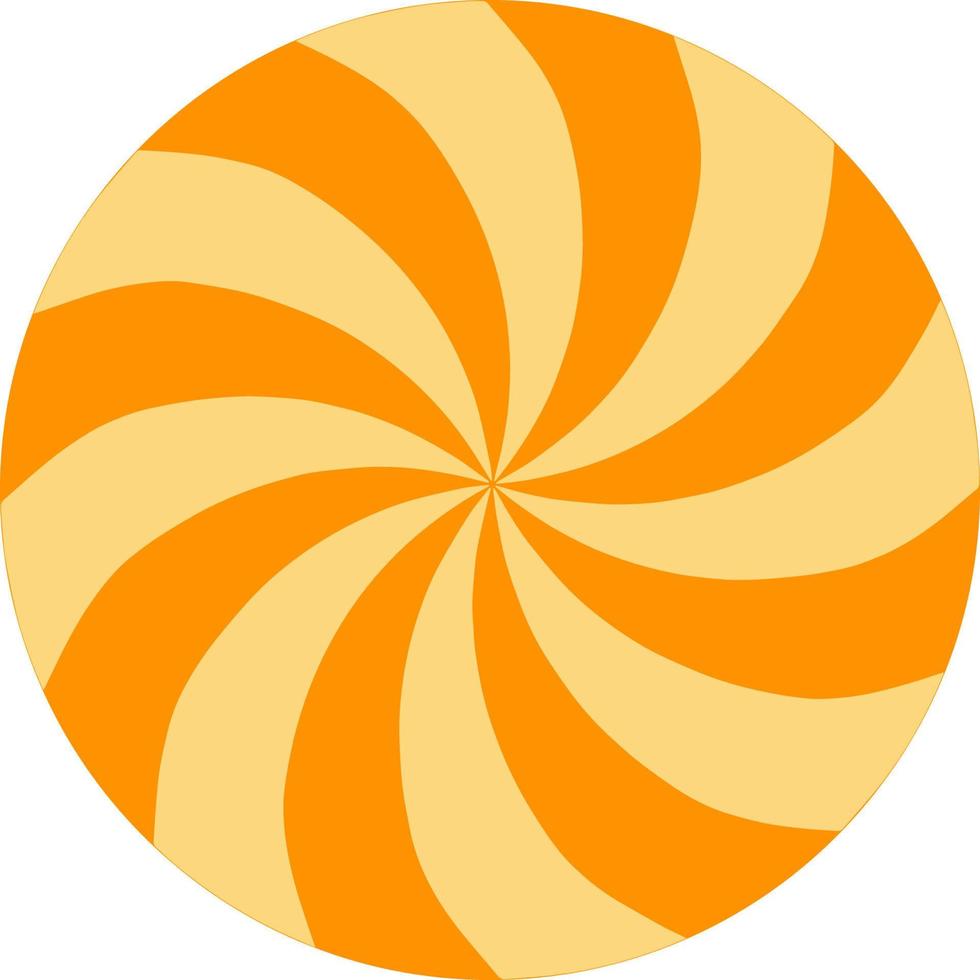 Retro Orange Sun Brust Horizontal vector