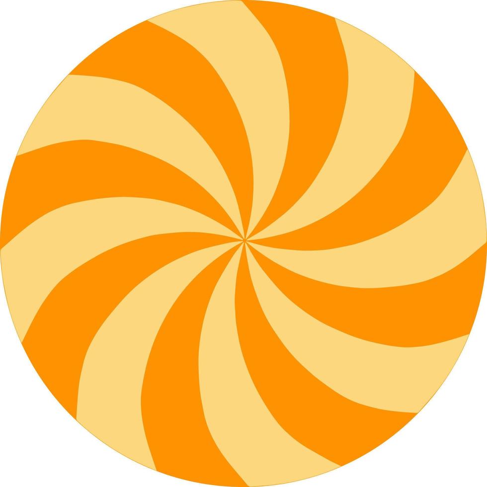 Retro Orange Sun Brust Horizontal vector