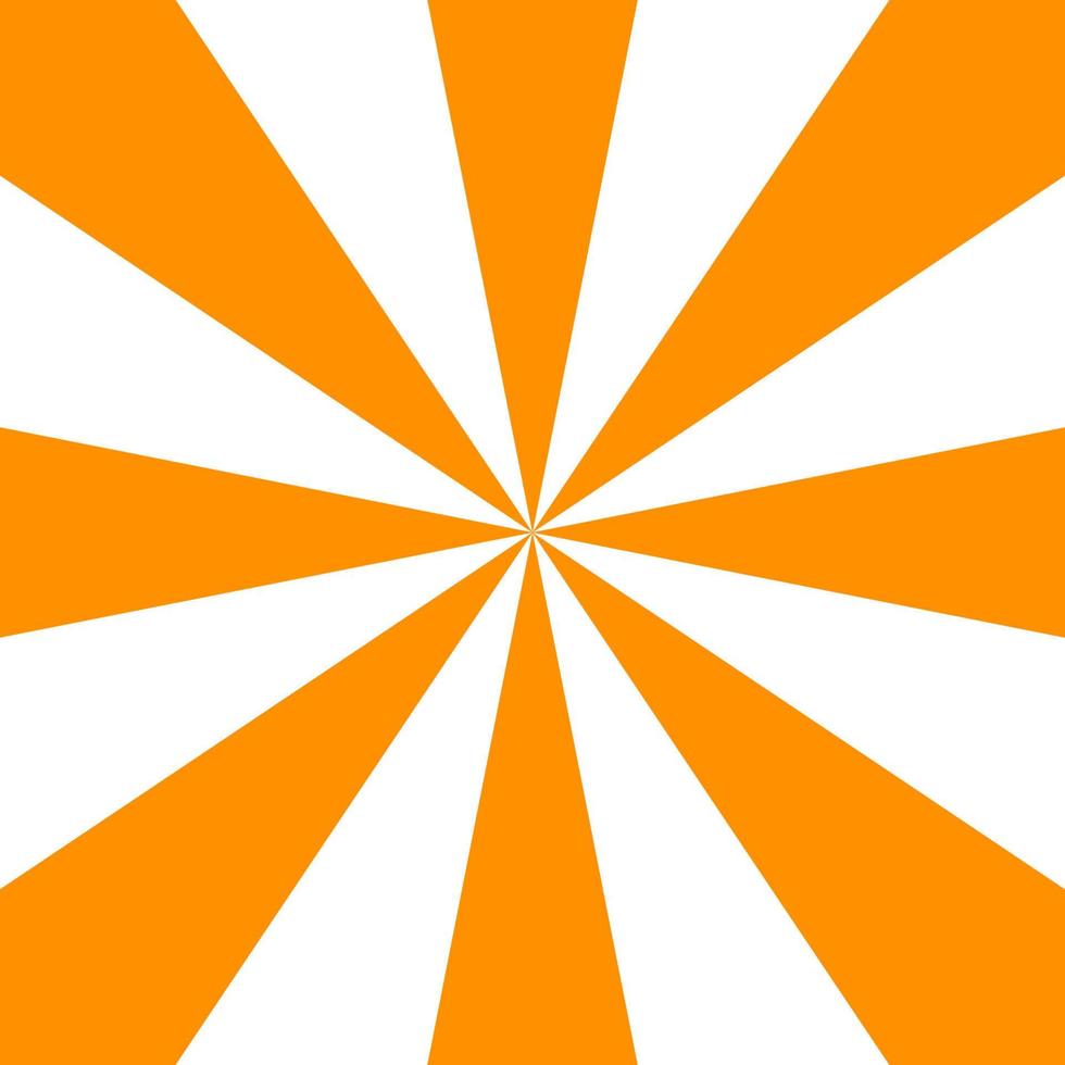 Retro Orange Sun Brust Horizontal vector