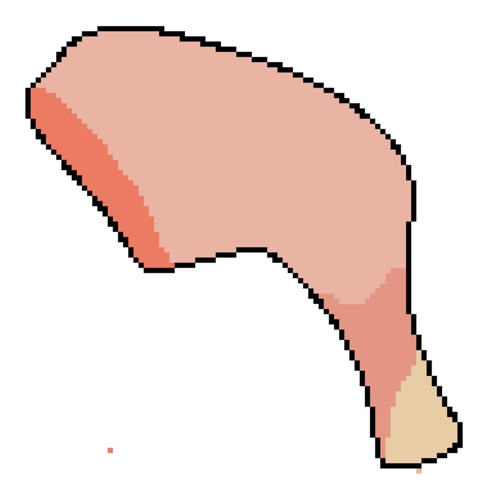pierna de nutrición adecuada de icono de píxel vector