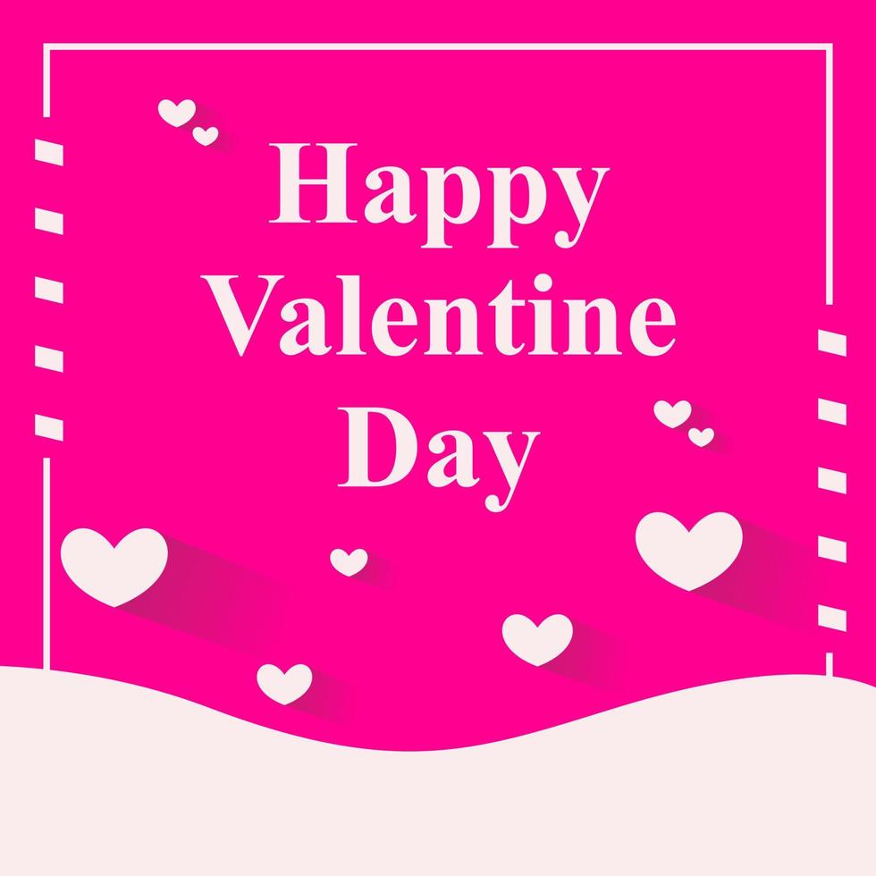 vector illustration poster,banner, greeting card social media template. happy valentines day .with pink background