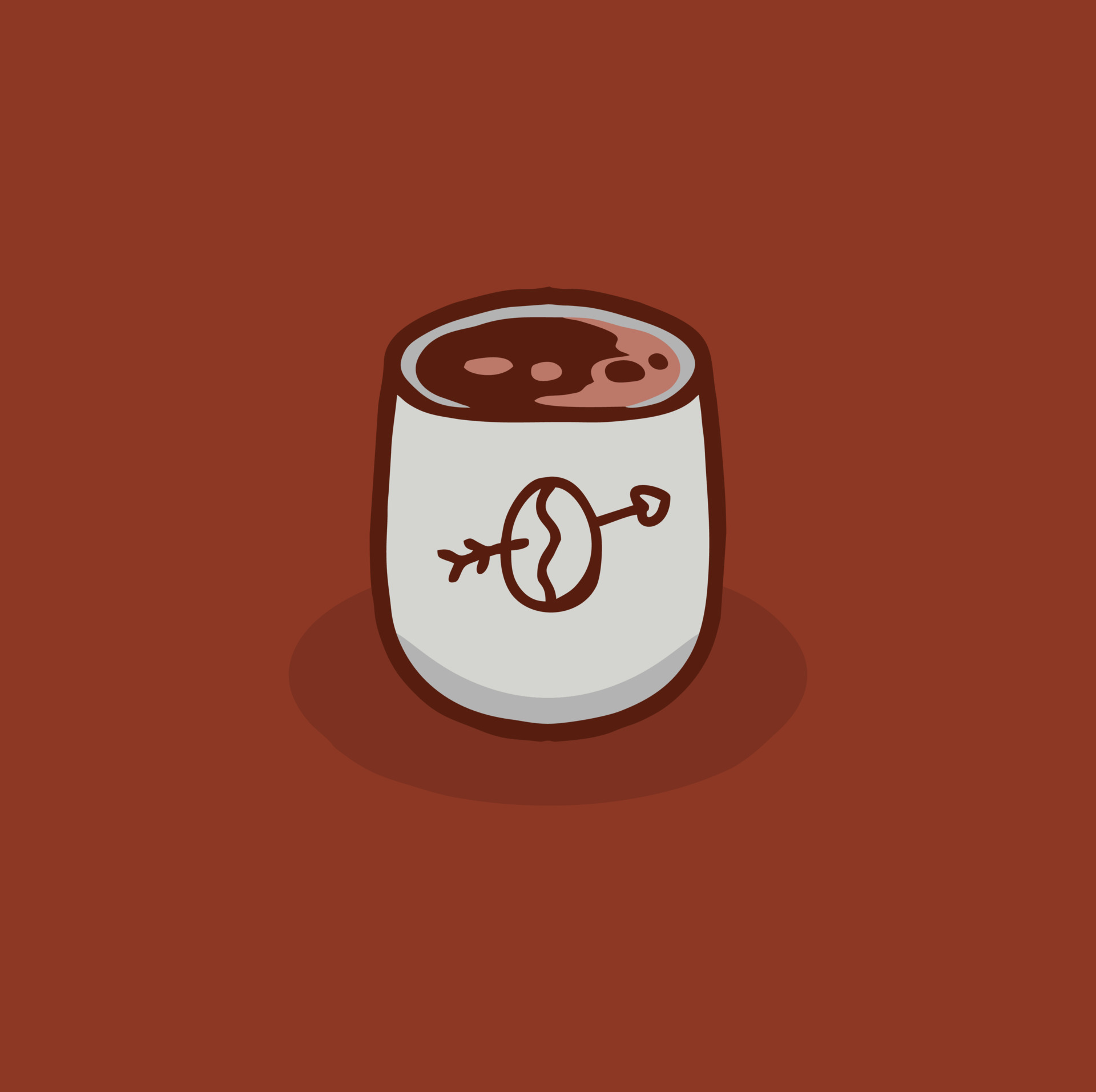 vector illustration of cartoon one cup of coffee 15778609 Vector Art at
