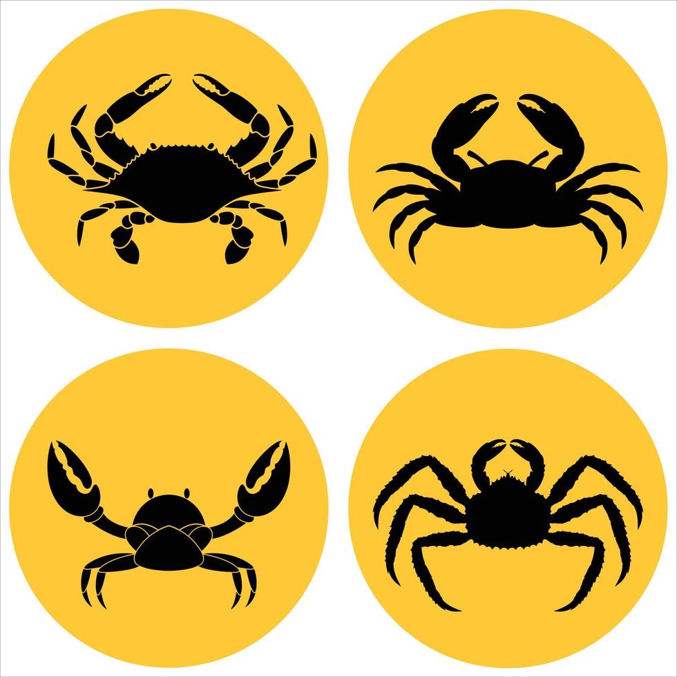 colección de cangrejos acuáticos vector