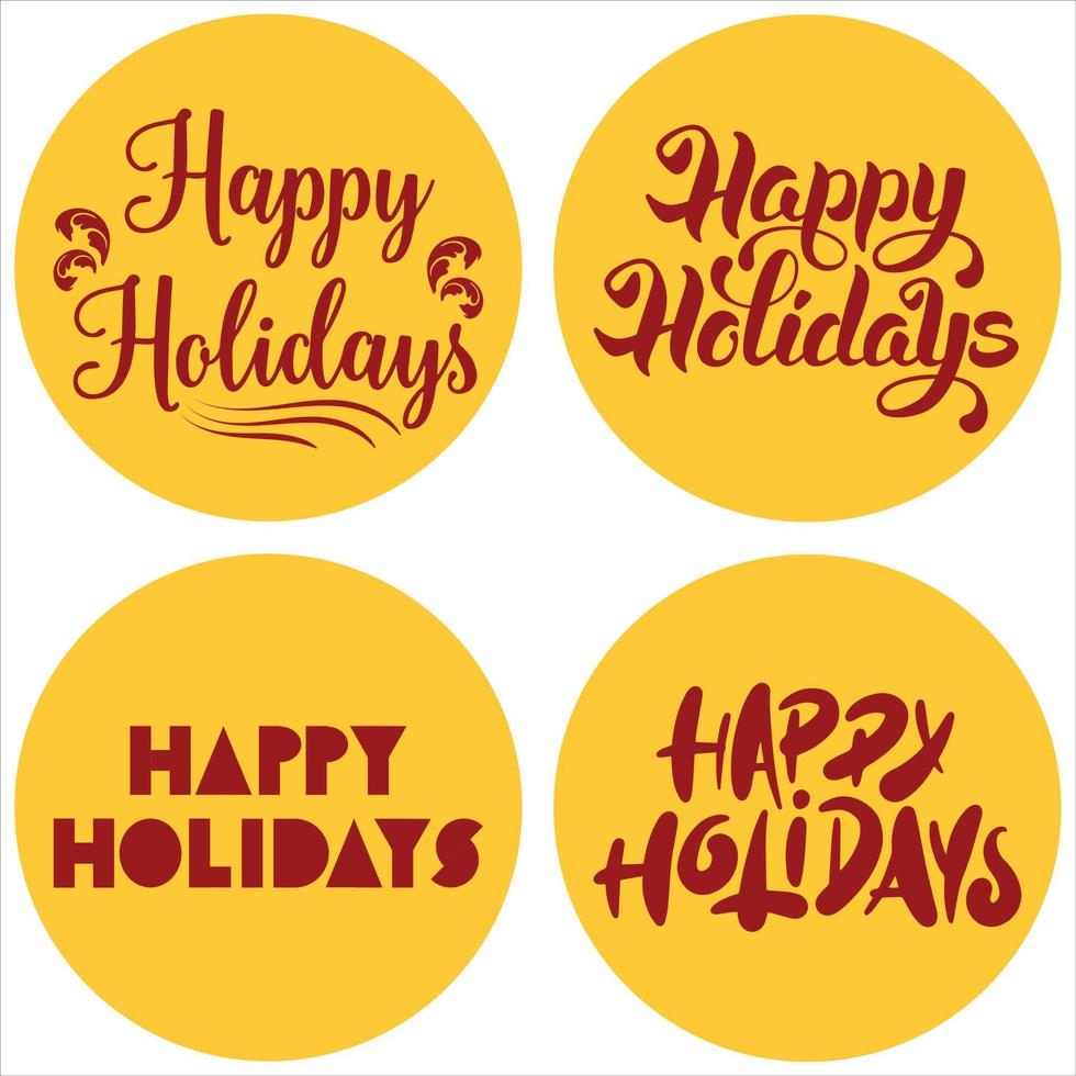 Happy Holidays Collection vector
