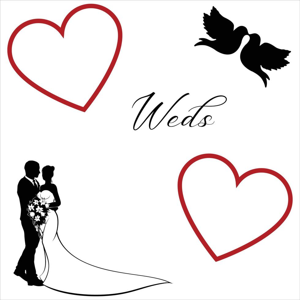 Wedding Invitation Cards vector