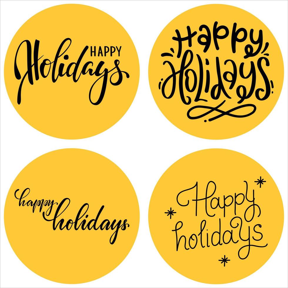 Happy Holidays Collection vector