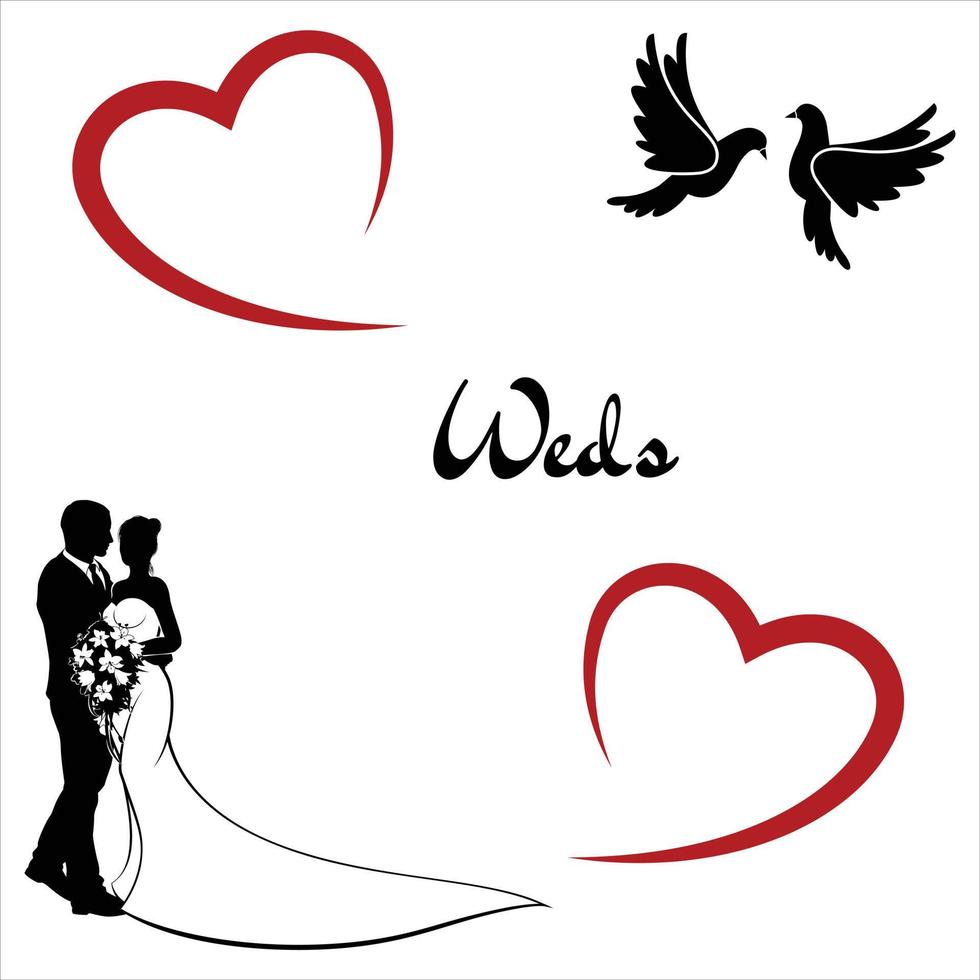 Wedding Invitation Cards vector