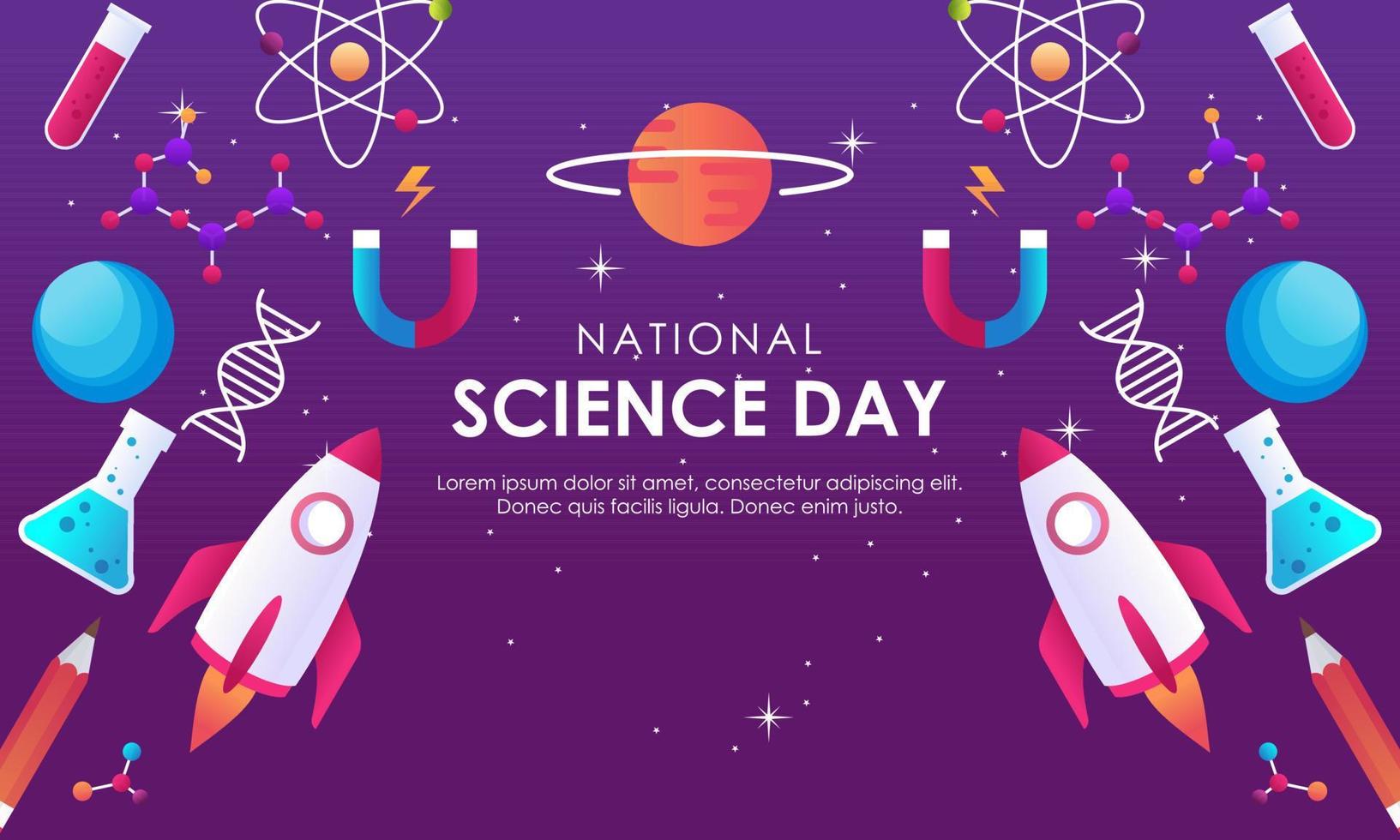 Gradient science twitch background design template vector
