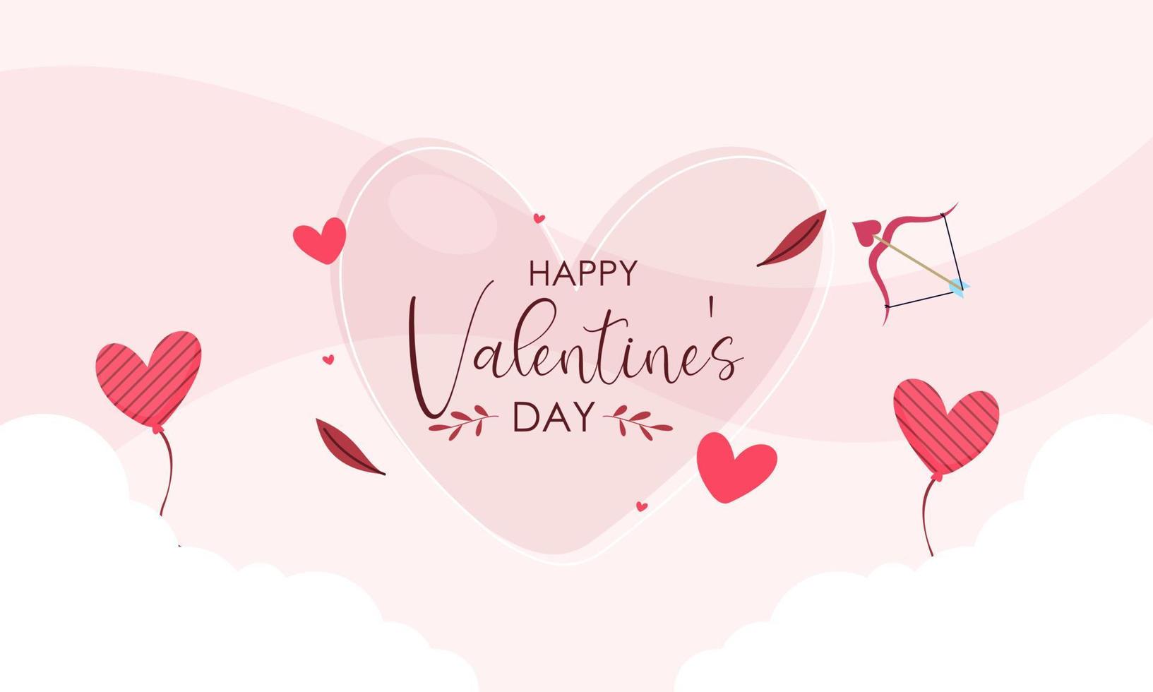 Flat happy valentine's day illustration vector