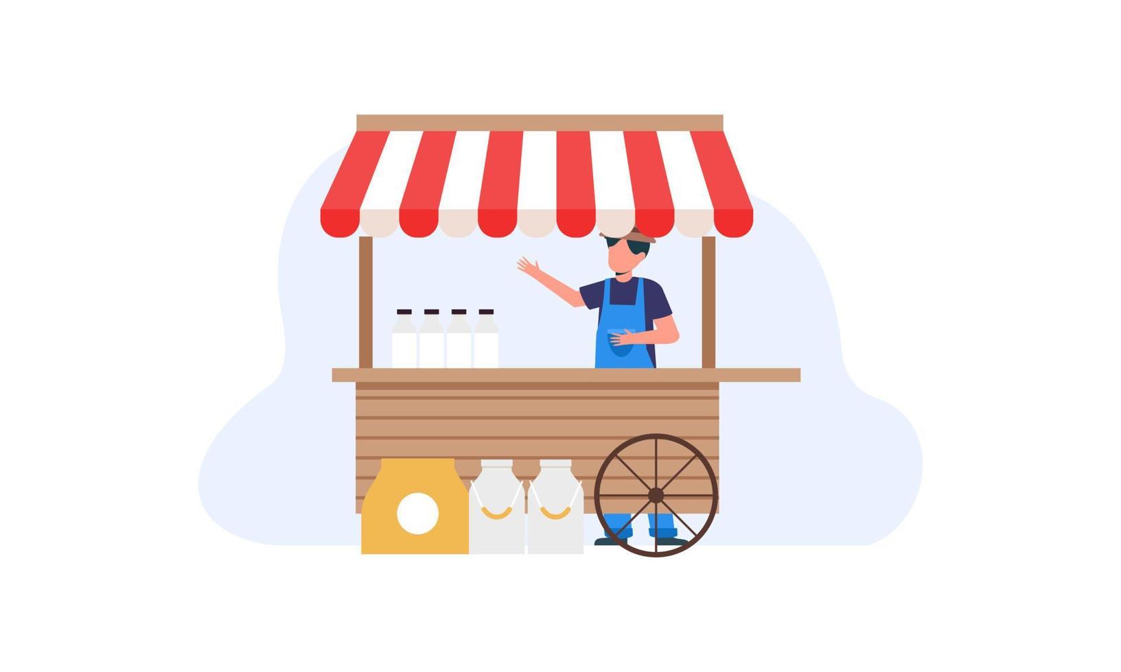 Farmers market concept illustration vector