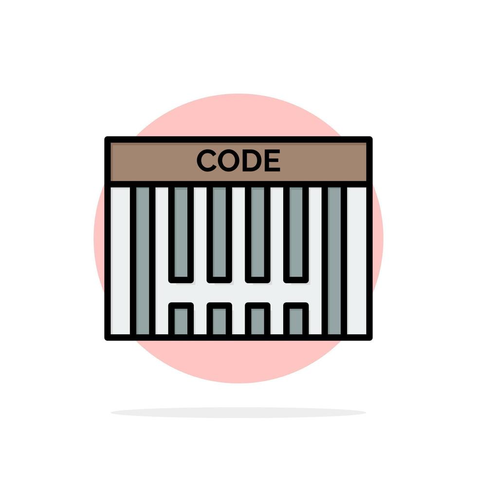 Bar Barcode Code Shopping Abstract Circle Background Flat color Icon vector