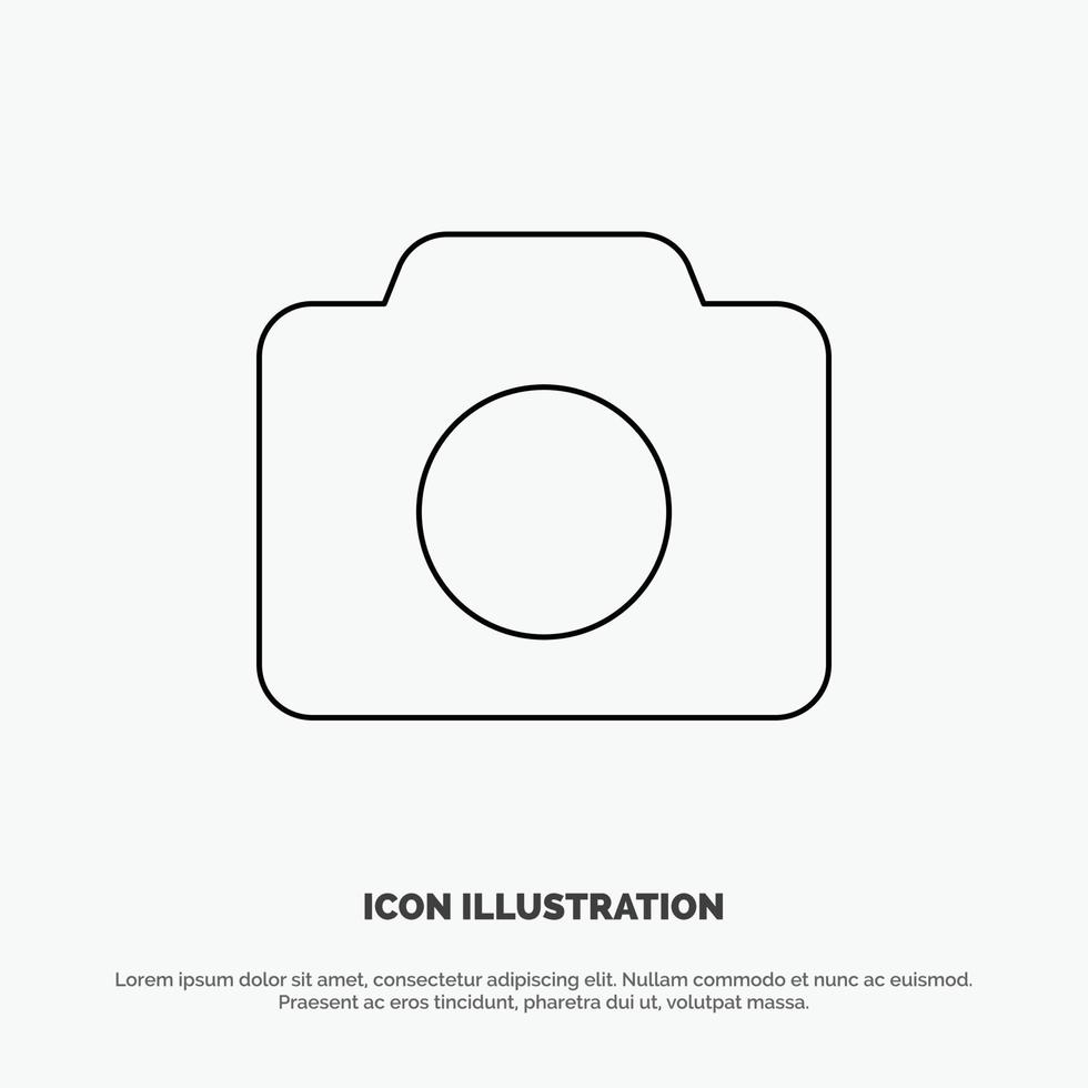 Camera Image Basic Ui Line Icon Vector