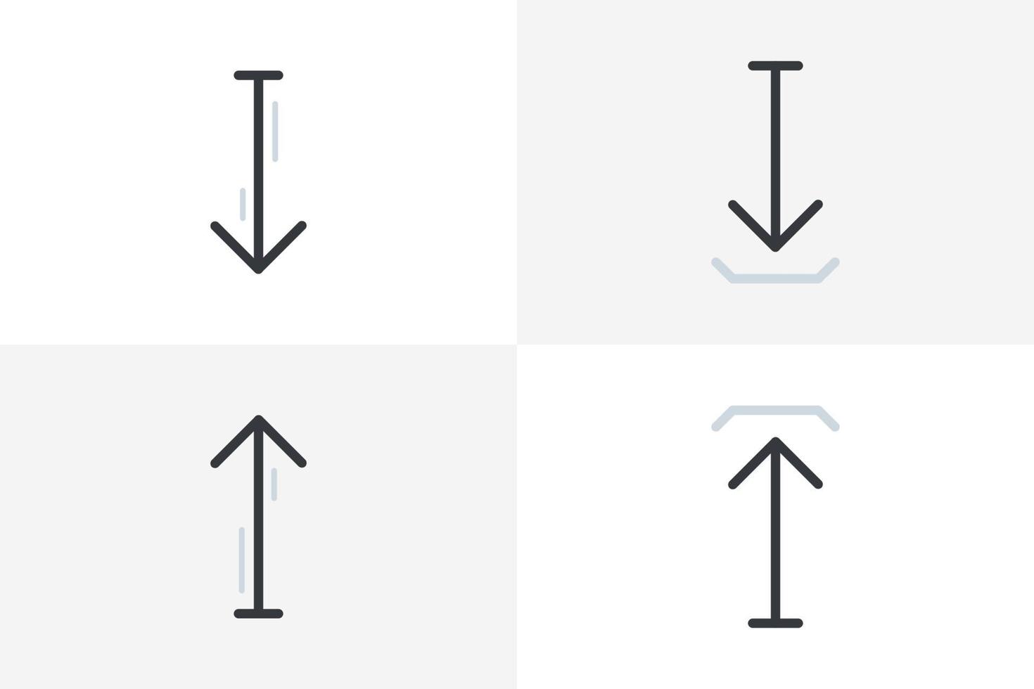 Arrow Key icon set vector. Arrow Key icon vector isolated on white background
