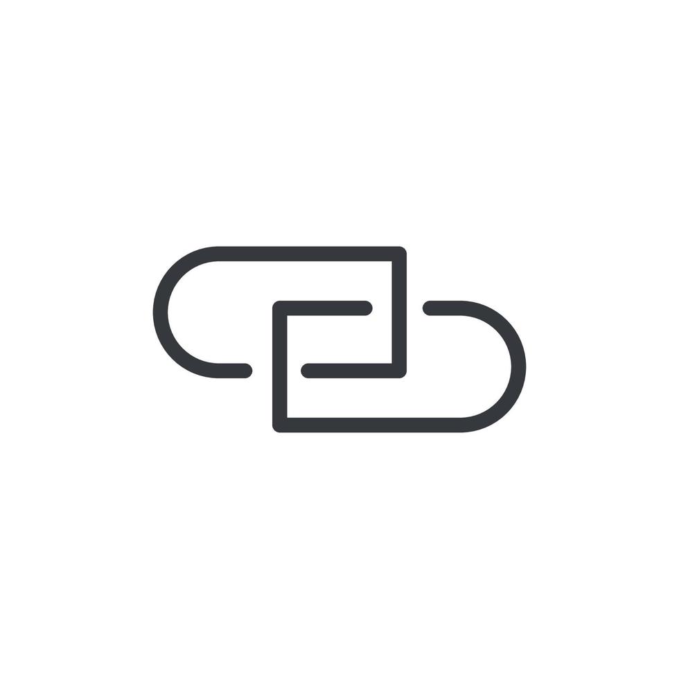 Url link icon vector. Hyperlink chain website icon vector isolated on white background
