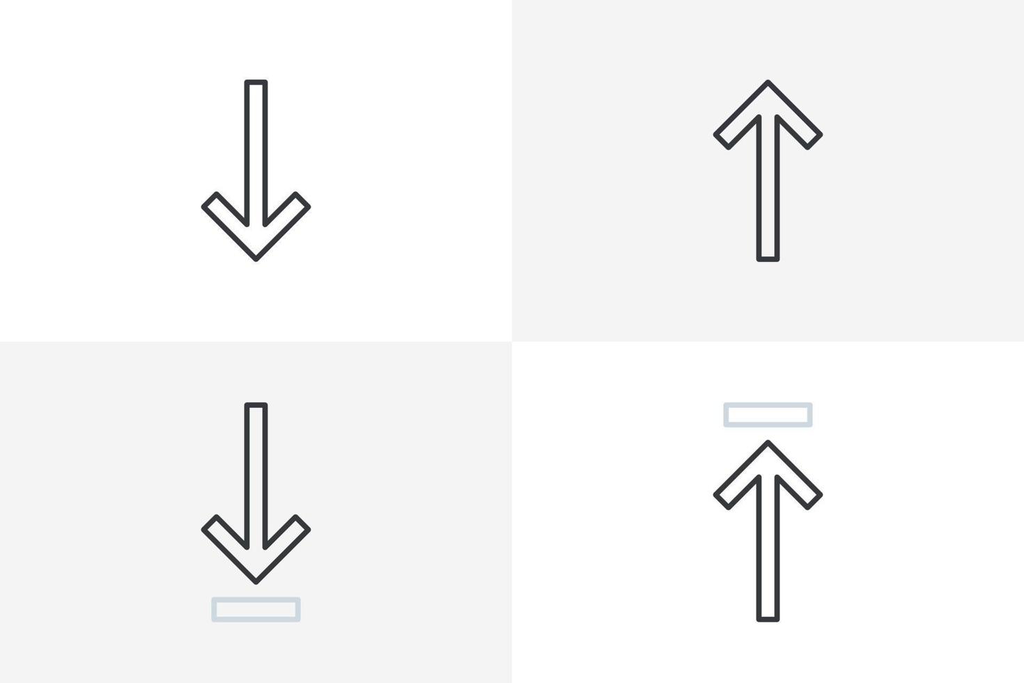 Arrow Key icon set vector. Arrow Key icon vector isolated on white background