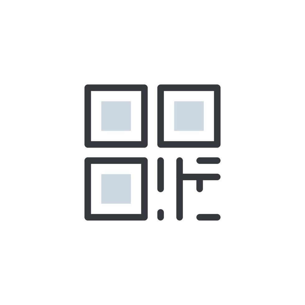 QR Code icon vector. QR Code sign vector isolated on white background