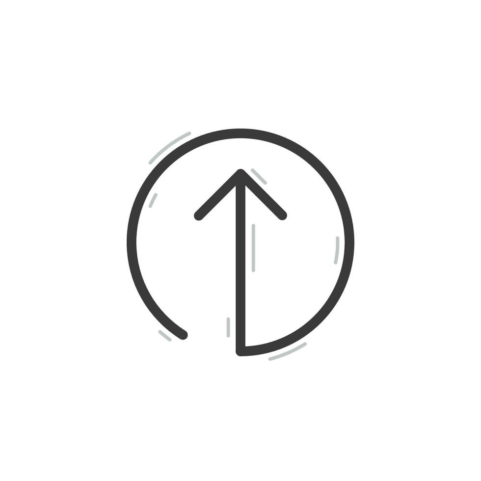 Up key icon vector. Up Arrow icon vector isolated on white background