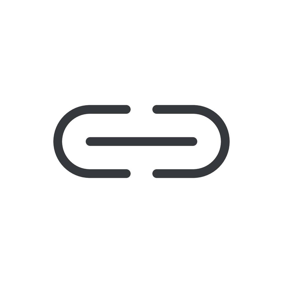 Url link icon vector. Hyperlink chain website icon vector isolated on white background