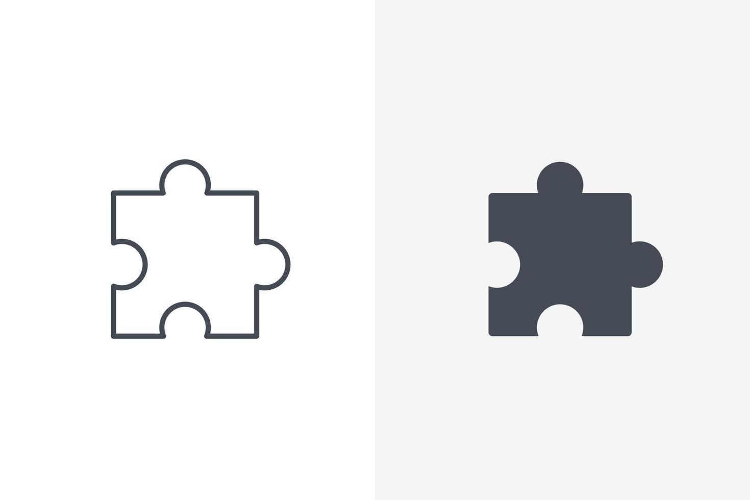 Piece, puzzle icon set vector. Piece icon bundle isolated on white background vector