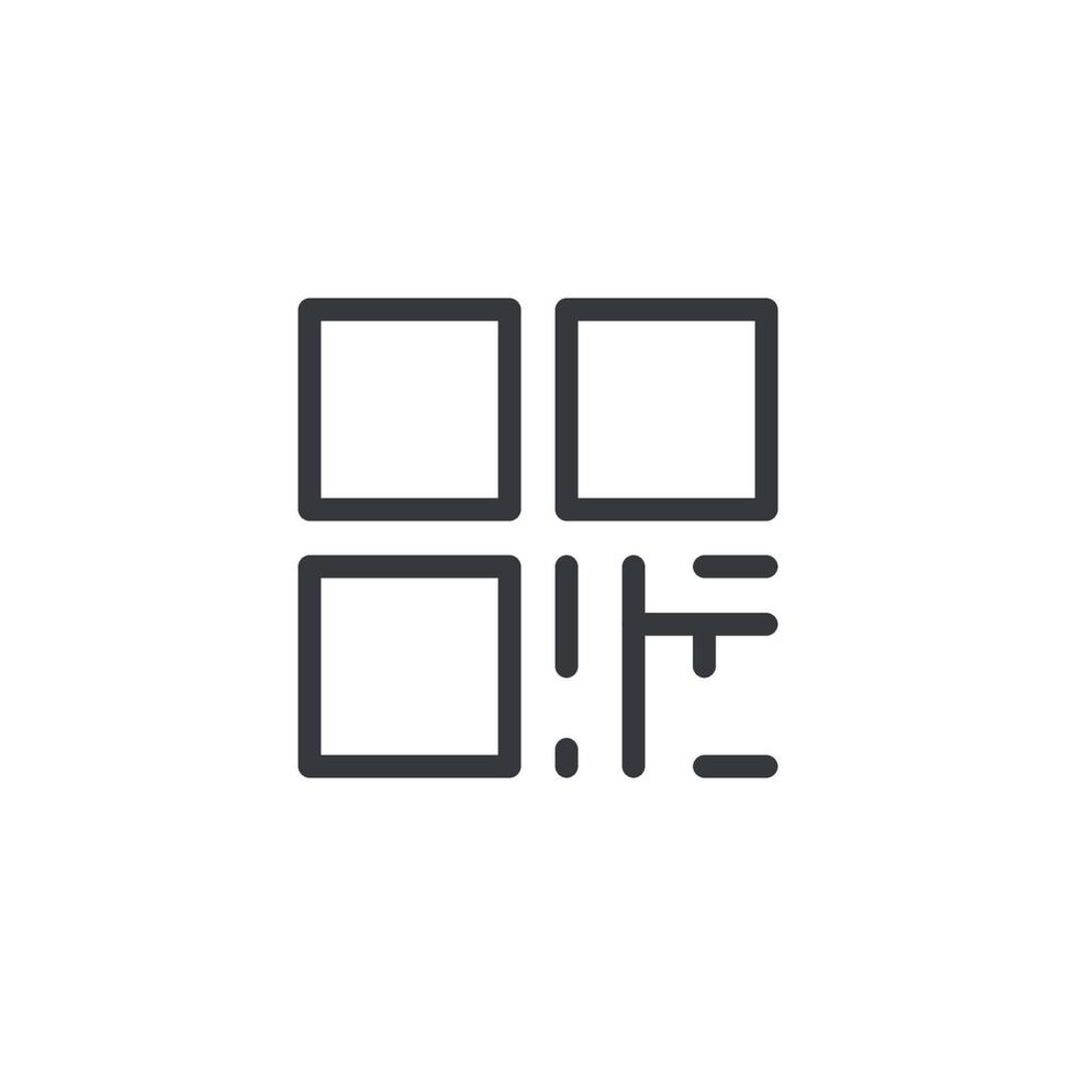 QR Code icon vector. QR Code sign vector isolated on white background