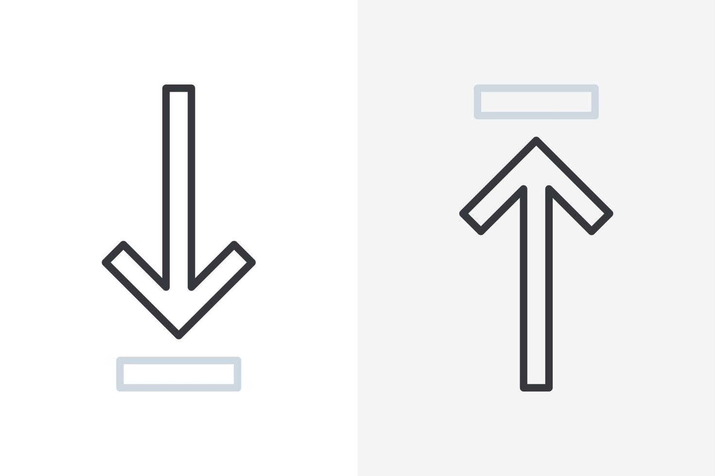Arrow Key icon set vector. Arrow Key icon vector isolated on white background