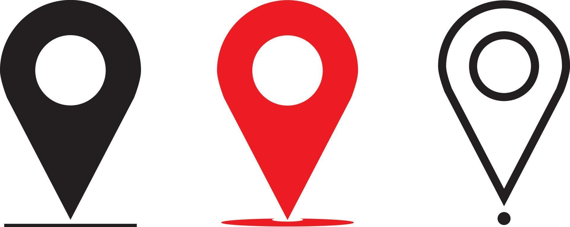 conjunto de iconos de etiqueta gps de geolocalización, ubicación de marca, icono de pin de ubicación, símbolo de posición vector