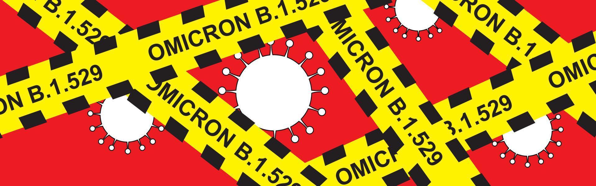 b.1.1.529 alerta omicron, nueva mutación del virus omicron de covid-19 vector