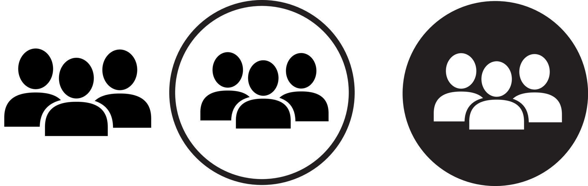 Group of people, squad icon - team user icon. three person symbol, group, Friends, people, users icon vector