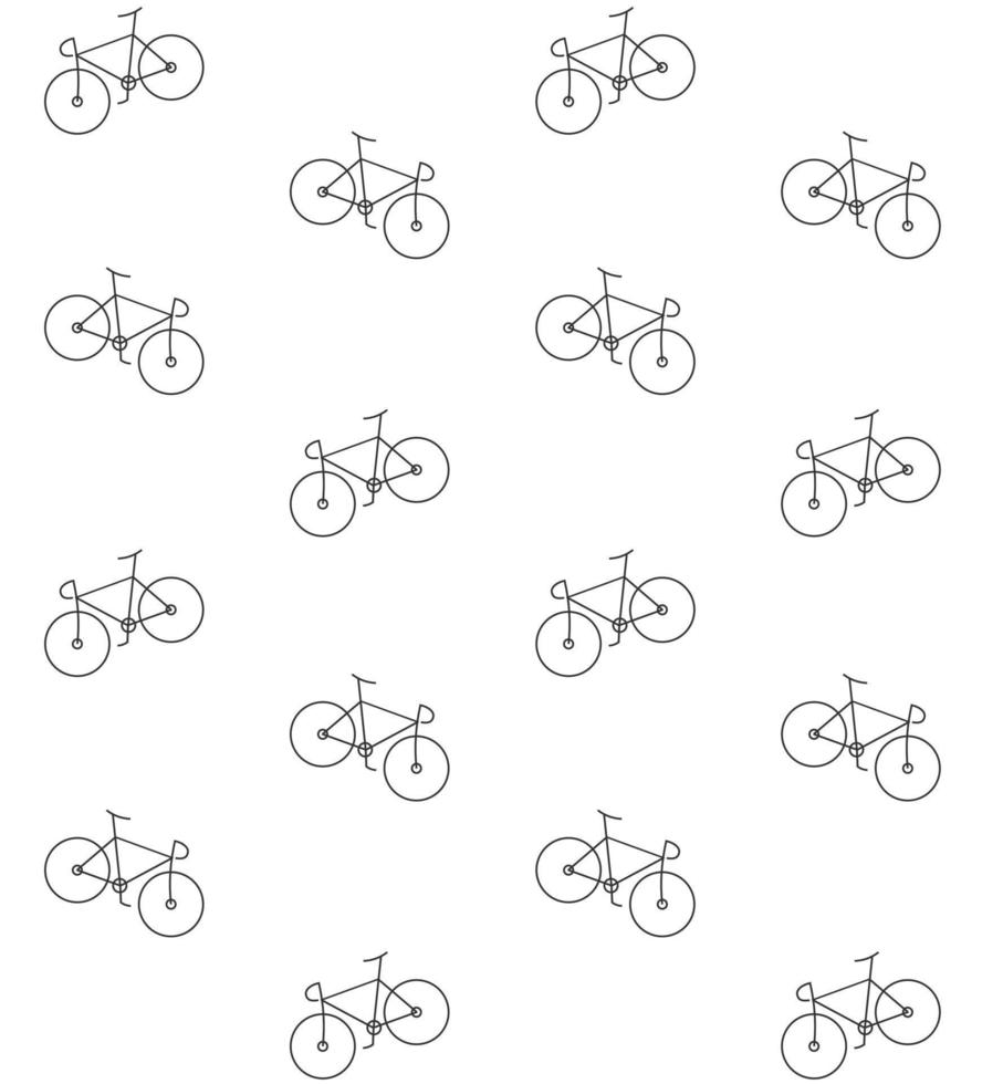 vector, seamless, patrón, de, plano, pastel, bicicleta vector