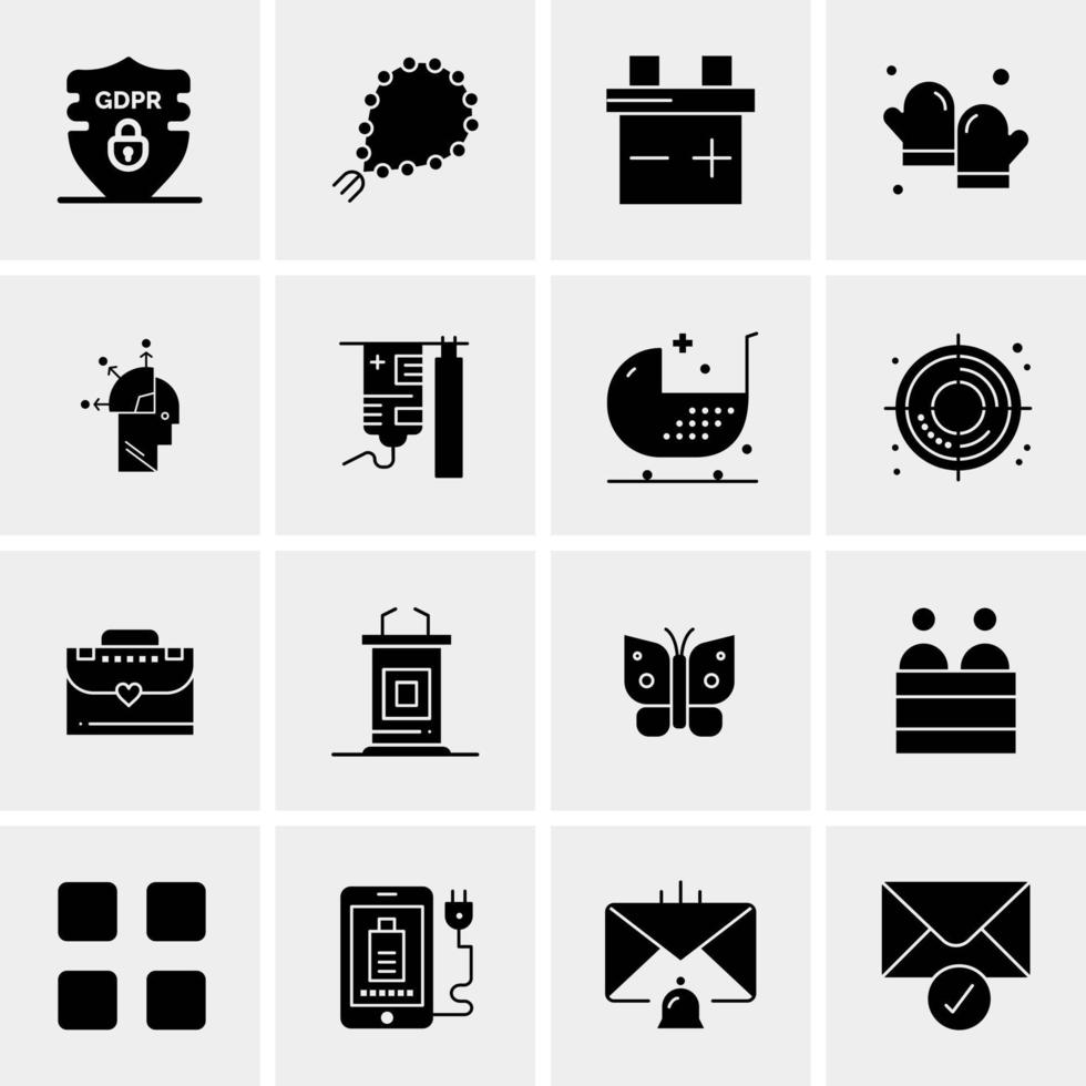 16 Universal Business Icons Vector Creative Icon Illustration to use in web and Mobile Related project