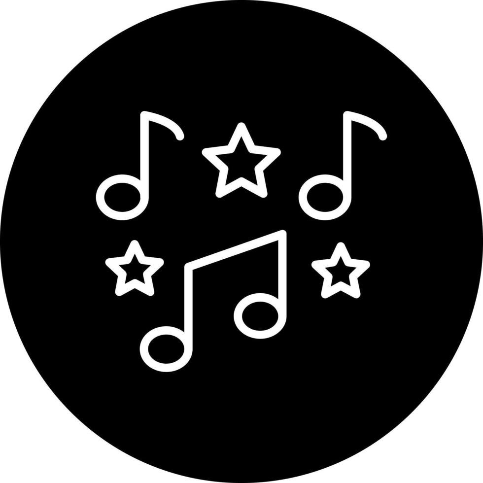 icono de vector de notas musicales