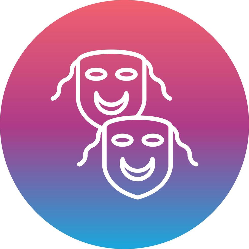 Theater Masks Vector Icon