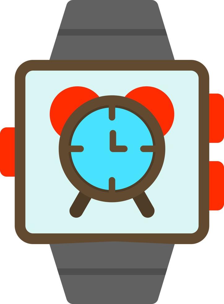 Smartwatch Alarm Vector Icon Design