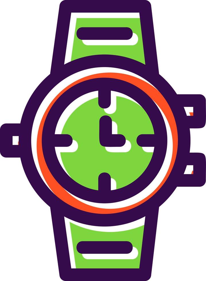 diseño de icono de vector de reloj de pulsera