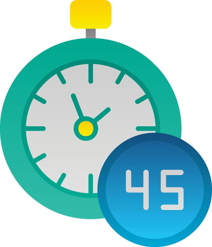 45 Minutes Vector Icon Design