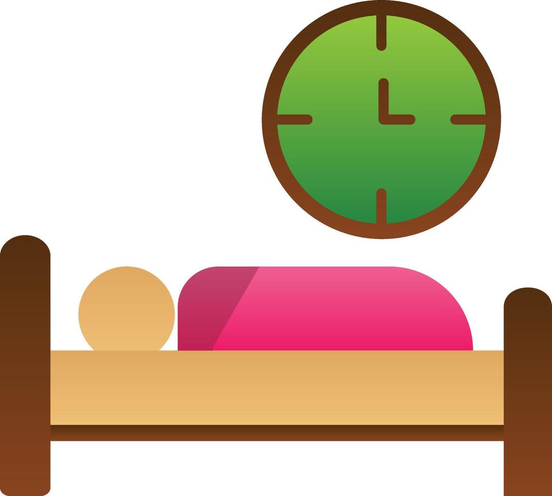 diseño de icono de vector de tiempo de cama