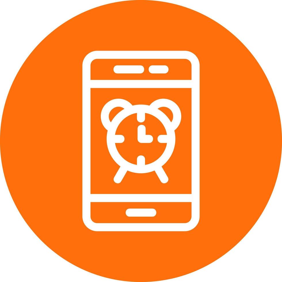 Smartphone Alarm Vector Icon Design