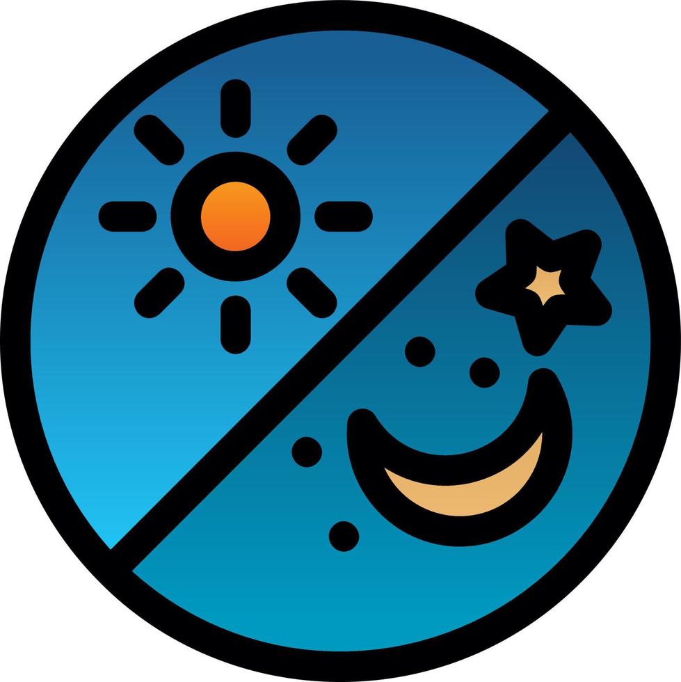 Day and Night Vector Icon Design