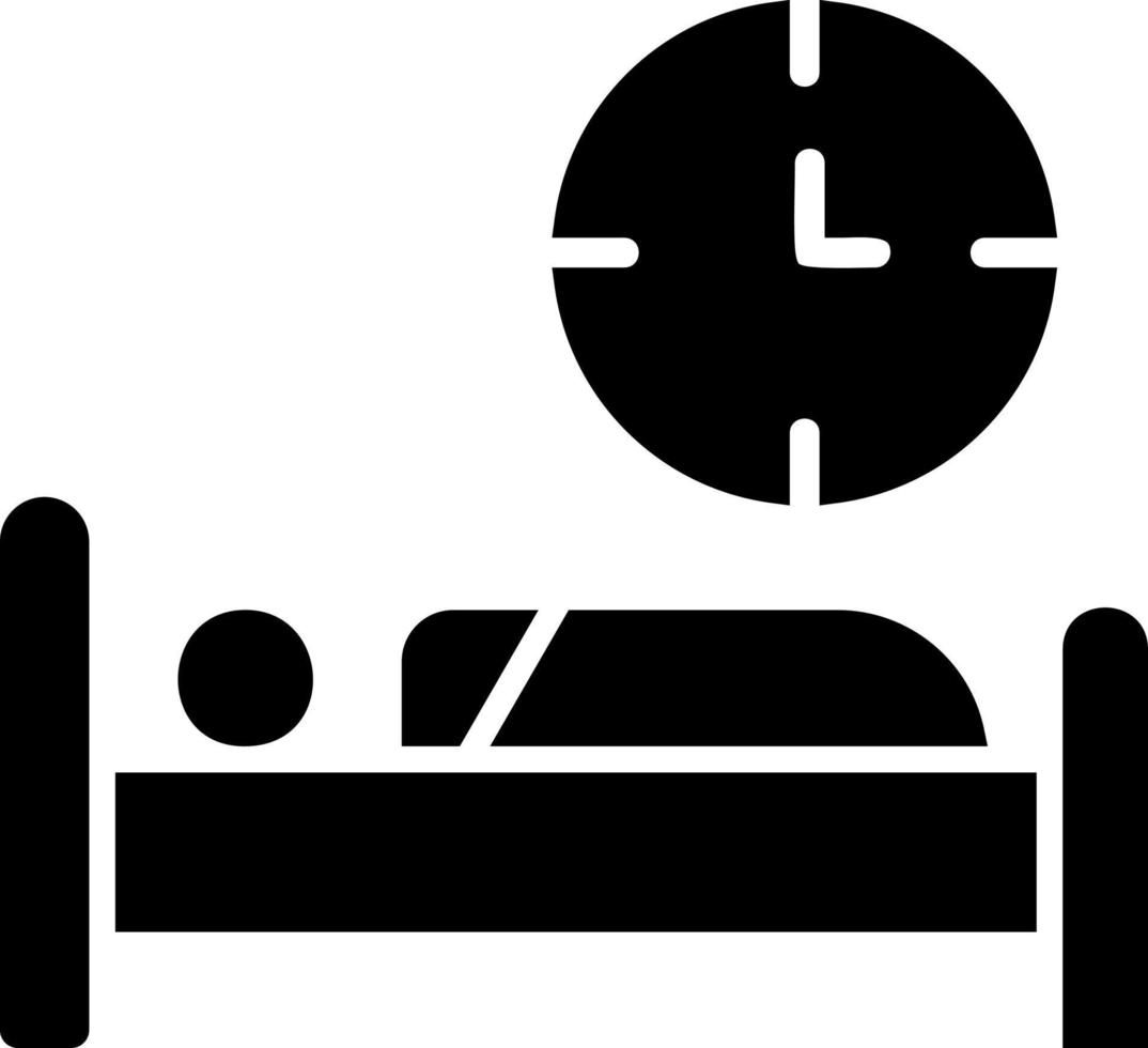 diseño de icono de vector de tiempo de cama