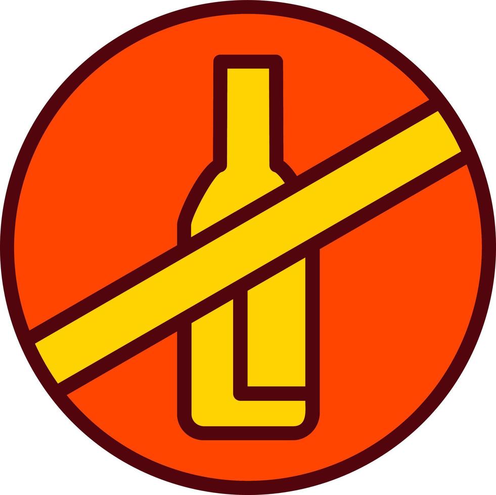 No Alcohol Vector Icon