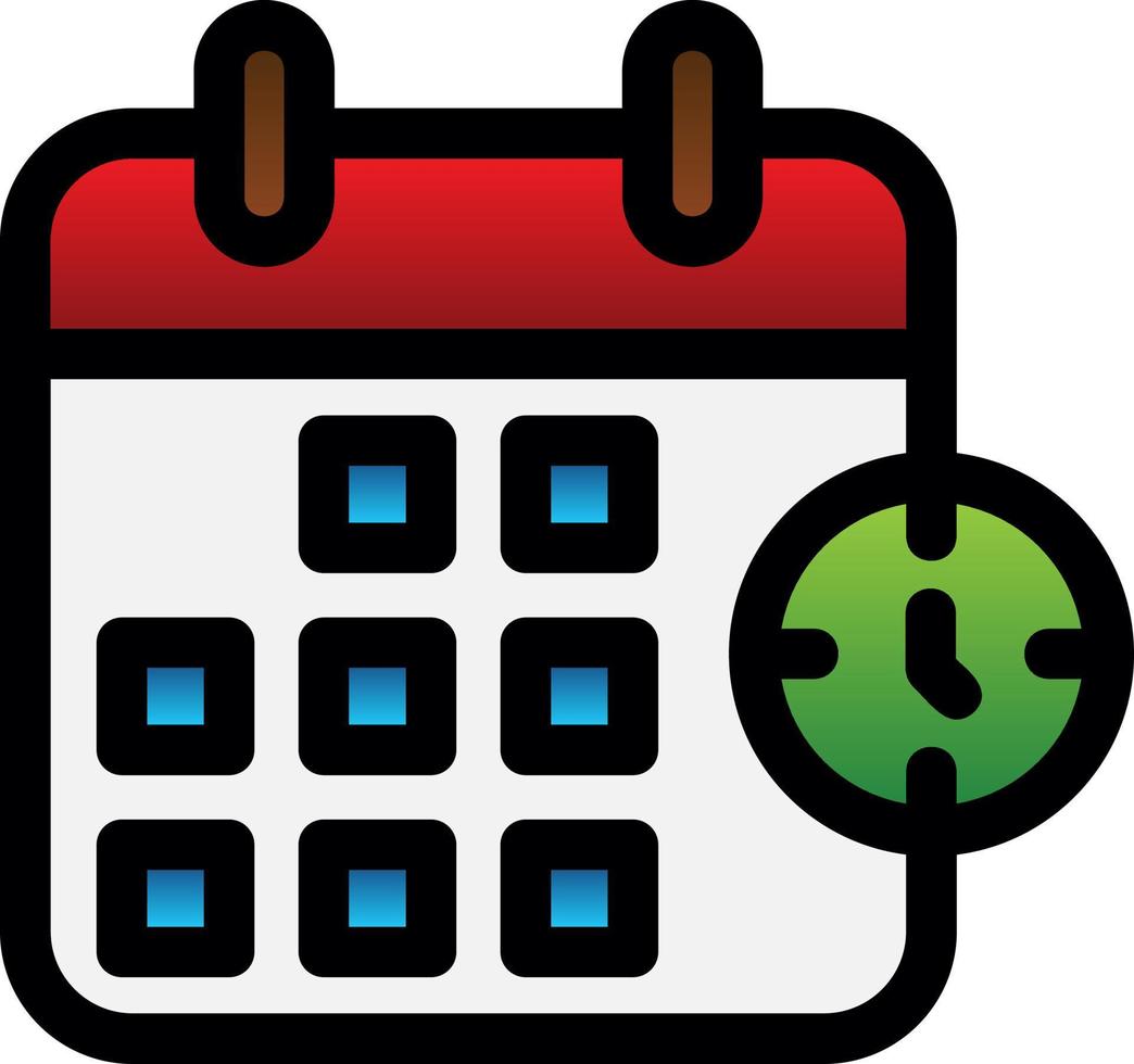 Time Plan Vector Icon Design