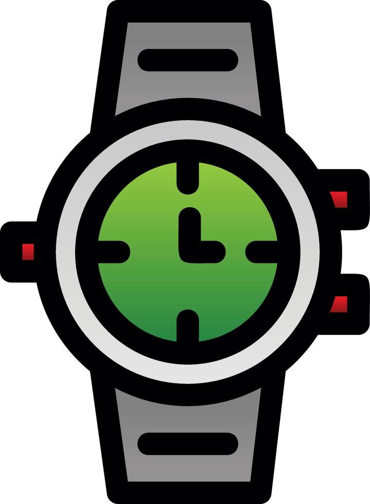 diseño de icono de vector de reloj de pulsera