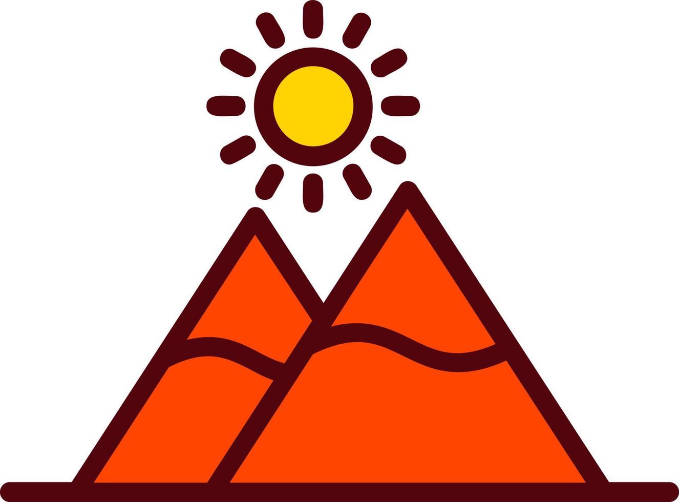 icono de vector de montaña