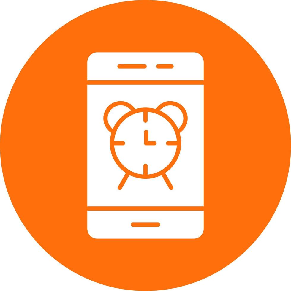 Smartphone Alarm Vector Icon Design