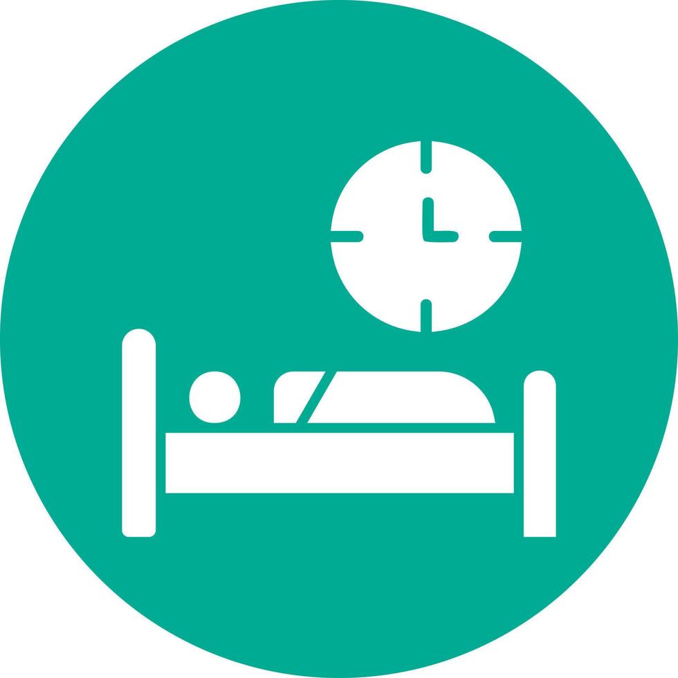 Bed Time Vector Icon Design